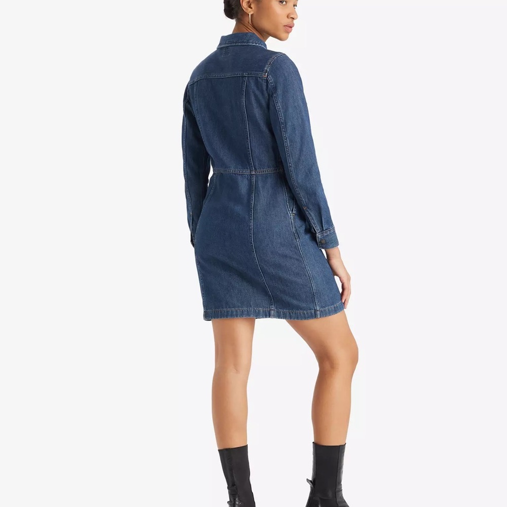 Levi’s FLYNN WESTERN DRESS
 Blue Denim - Picture 2 of 7